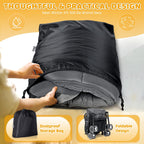 Orzbow Winter Fußsack Kinderwagen, Universeller Fußsack Buggy mit Reißverschluss, Wasserdicht Fusssack Kinderwagen Baby, Anti-Rutsch, Abnehmbar und Waschmaschinenfest, 104cm*44cm, Dunkelgrau
