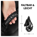 hauck Rapid 3 Air, Schwarz - Dreirad Kinderbuggy mit Luftreifen, Federung und Liegeposition ab Geburt bis 22 kg, UV Schutz 50+, Zusammenklappbar, Höhenverstellbarer Schieber mit Becherhalter
