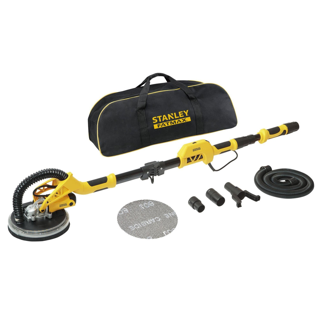 STANLEY FATMAX 750W Trockenbauschleifer (225mm) mit Aufbewahrungstasche und 120G Netz-Schleifscheibe, SFMEE500S-QS