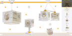Dalber kinderlampe Pendelleuchte Hängelampe Eule Tiere Good Night, Beige