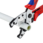 KNIPEX Rohrschneider für Verbund- und Schutzrohre verchromt mit Mehrkomponenten-Hüllen 210 mm, 90 25 20