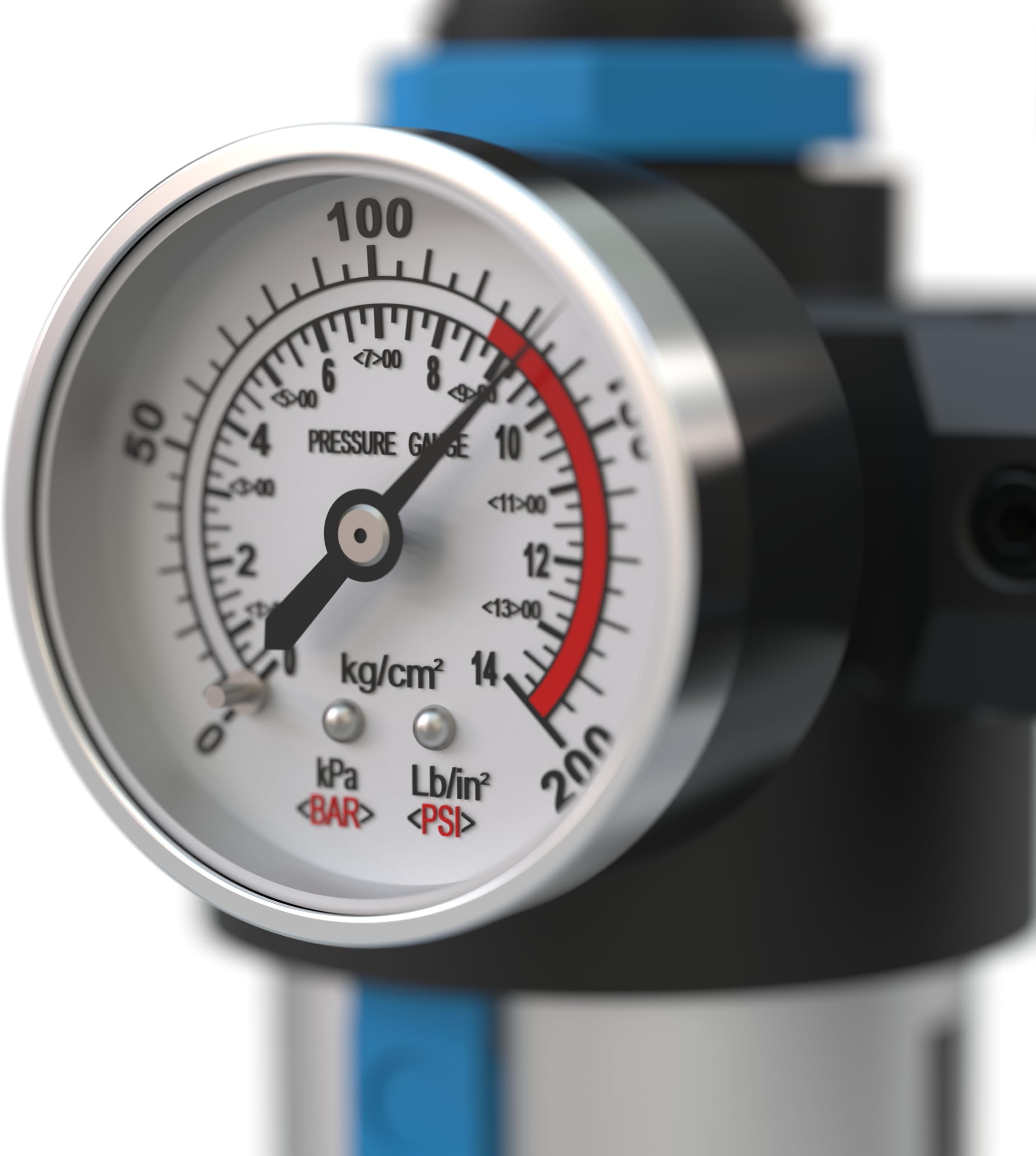 Güde Wartungseinheit 1/2 (Anschlussgewinde IG 1/2", max. Arbeitsdruck 10 bar, Anbau an einen Kompressor, Arbeitsdruckeinstellung, reinigt, filtert & ölt die Druckluft, inkl. Ablassventil & Manometer)