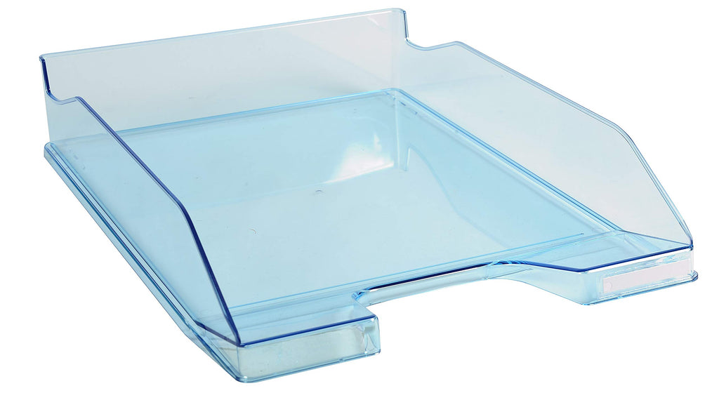 Exacompta 113236D 6er Pack Premium Briefablage Combo Midi DIN A4. Ideale Briefkörbe für Ihre Organisation. Robuste und stapelbare Ablagekörbe türkis transparent glossy