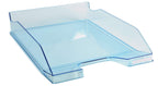 Exacompta 113236D 6er Pack Premium Briefablage Combo Midi DIN A4. Ideale Briefkörbe für Ihre Organisation. Robuste und stapelbare Ablagekörbe türkis transparent glossy
