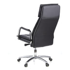 hjh OFFICE 600920 Chefsessel Bürostuhl Villa 20 Nappaleder Schwarz Büro-Sessel mit hoher Rückenlehne