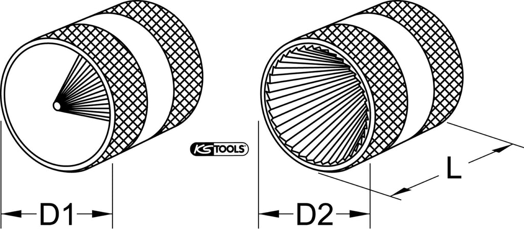 KS Tools 105.3001 Innen- und Außen-Entgrater, 10-35mm