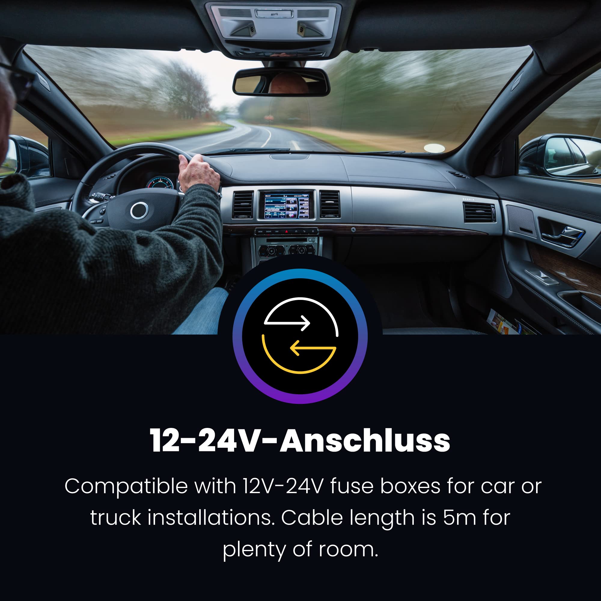 Nextbase Dash Cam Hardwire Kit, Festeinbau-Kabel für alle Dashcams der Nextbase Serie 2, Kabellänge 5m, zur Stromversorgung durch Anschluss an Sicherungskasten, einfaches Plug-and-Play