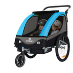Tiggo S2 Kinderanhänger mit Federung Jogger 2 in 1 Kinder Buggy fahrradanhänger Anhänger 360° Drehbar