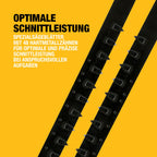 DEWALT 2-teiliges Alligator HM Spezialsägeblatt (für den Einsatz auf Alligator Spezialsägen, Arbeitslänge 430 mm, für Hochlochziegel bis Festigkeitsklasse 12 N/mm2), DT1974-QZ