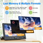 DESOBRY 10,5 Zoll Auto DVD Player mit Kopfstützenhalterung, tragbarer DVD-Player für Auto mit Kopfhörer, Disc-Eingang mit Saugnapf, Unterstützung von 1080P-Video, HDMI-Eingang, USB/SD-Kartenleser