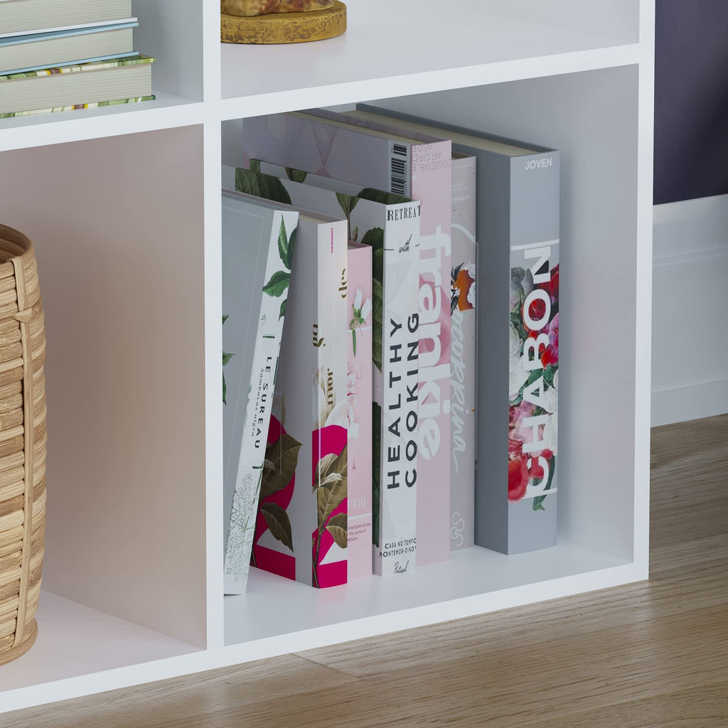 Vida Designs Durham Cube Bücherregal Aufbewahrung Organizer Wohnzimmer Bücherregal Home Office Möbel (4 Würfel, weiß)