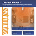 VILSTEIN® Badheizkörper [150x50cm] - Handtuchheizkörper Elektrisch Nutzbar - Handtuchtrockner Badezimmer - Handtuch Heizkörper Bad mit Seitenanschluss - Handtuchheizung - Wandheizkörper (Weiß)