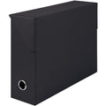 Rössler SOHO Archivbox A4 |Aufbewahrungsbox mit Deckel Pappe | Dokumentenbox A4 | Box mit Deckel | Aufbewahrungsbox mit Deckel Karton | 335 x 95 x 255 mm | 1 Stück | Farbe: Schwarz