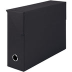 Rössler SOHO Archivbox A4 |Aufbewahrungsbox mit Deckel Pappe | Dokumentenbox A4 | Box mit Deckel | Aufbewahrungsbox mit Deckel Karton | 335 x 95 x 255 mm | 1 Stück | Farbe: Schwarz