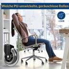 COSYLAND Bürostuhl Rollen 5er Set, 11mm x 22 mm Rollen für Bürostühle, Strapazierfähige Bürostuhl Rollen Parkett, Sehr leise Schreibtischstuhl rollen, Passend für 99% aller Bürostühle
