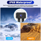 OiLiehu Kabellose Digitale Rückfahrkamera Set, IP68 Infrarot Nachtsicht AHD Kamera, 1080P Funk Rückfahrkamera mit 5" IPS Monitor, für Auto DC 12V
