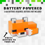 Minecraft Fuchs Nachtlicht - Offiziell lizenziert, Süße Lampe, Geschenk für Jungs & Mädchen, Gaming-Zimmerzubehör & Deko fürs Kinderzimmer, Bunt