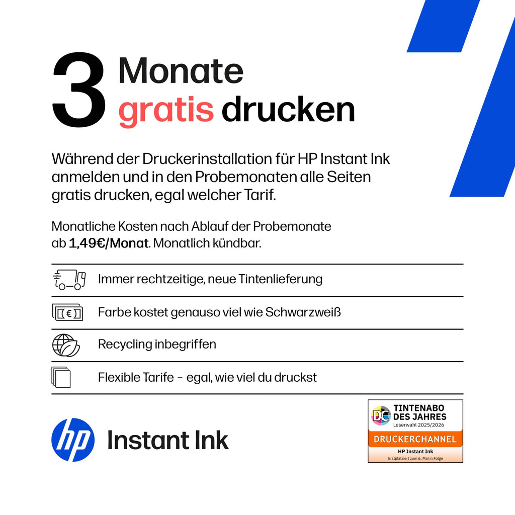 HP DeskJet 2920 Multifunktionsdrucker, 3 Monate gratis drucken Instant Ink inklusive, Drucker, Scanner, Kopierer, WLAN, USB 2.0