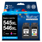 PG-545XL CL-546XL 545XL 546XL Multipack Patronen Ersatz für Canon Druckerpatronen 545 546 für Canon Pixma TR4650 TR4550 MX495 TR4551 TS3400 TS3300 TS3151 MG2555S MG2550S (1 Schwarz, 1 Farbe)