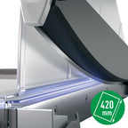 Leitz Precision Office Pro Hebelschneider A4+, bis zu 25 Blatt, Schneidemaschine mit 457 mm Schnittlänge, Präzisionsstahlklinge, Premium-Glasunterlage, Kantenbeleuchtung & Klingenschutz, 90240000