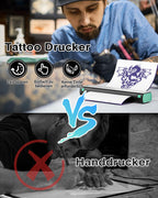 Phomemo M08F Tattoo Drucker Tattoo Stencil Drucker Transfer Maschine Professionelle Thermodrucker Kopierer Kompatibel mit Smartphone und PC mit 10pcs Transferpapier