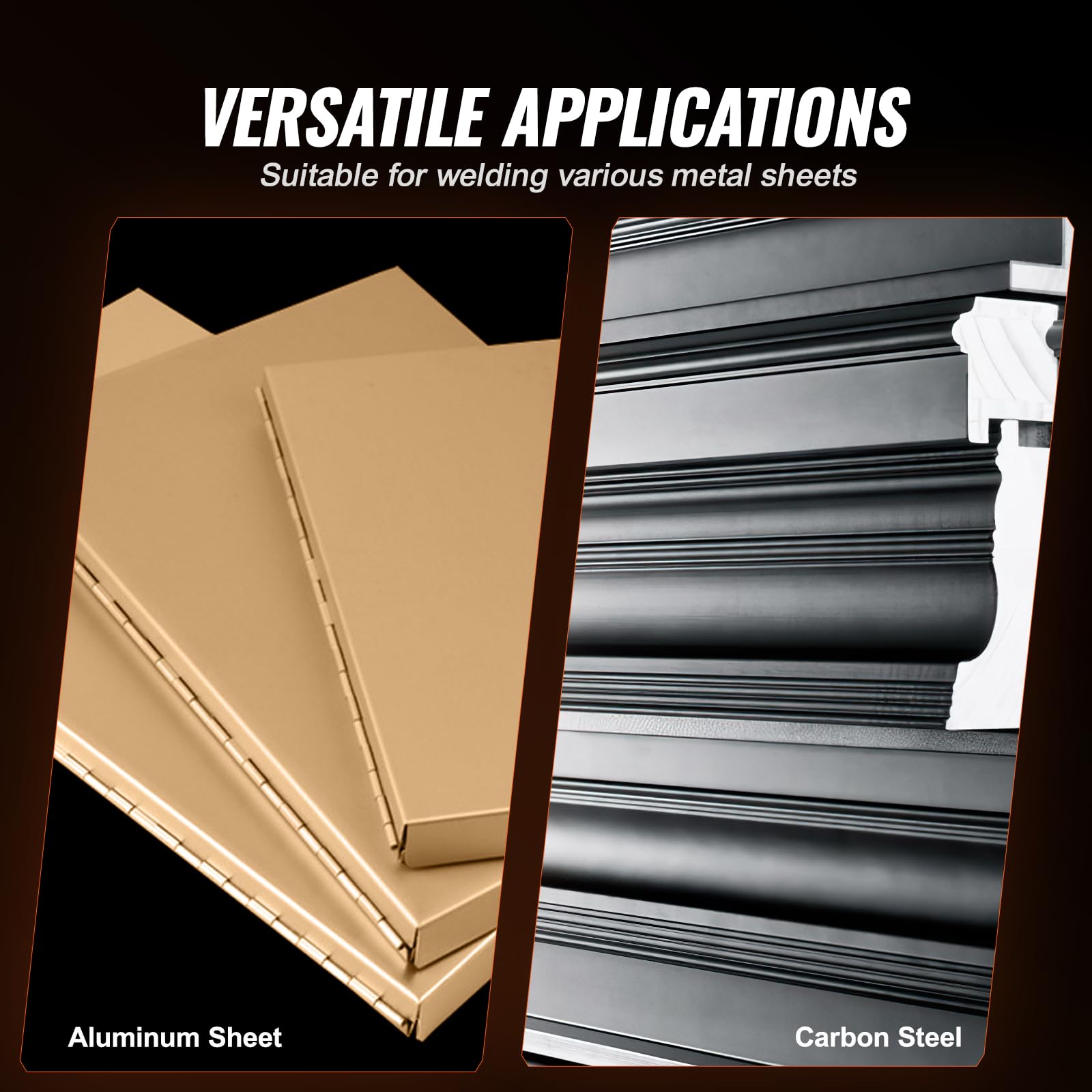 VEVOR Tragbares Punktschweißgerät, 1/8 Zoll dickes Punktschweißer mit 1,5 kVA Eingangskapazität, Schweißspitzenpistole, Metallblech-Punktschweißgerät für Kohlenstoffstahl, Edelstahl, Aluminiumblech