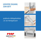 Reer ByMySide, Rausfallschutz fürs Babybett, 150x50 cm Länge, für Betten von 180 - 210 cm, grau