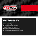 KS Tools Trenn-Stabschleifer Druckluft kurz 3/8"515.5550 I Druckluftschleifer mit Drehzahl-Regulierung & verstellbarem Funkenschild I Für Trennscheiben bis Ø 50,4 x 1,1 x 9,56mm