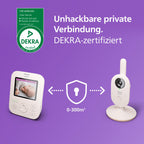 Philips AVENT Philips Babyphone mit Kamera Advanced - DEKRA Zertifiziert privat und sicher - 2.8" Display, x2 Zoom, Infrarot-Nachtsicht, Schlafliedern (Model SCD881/26)