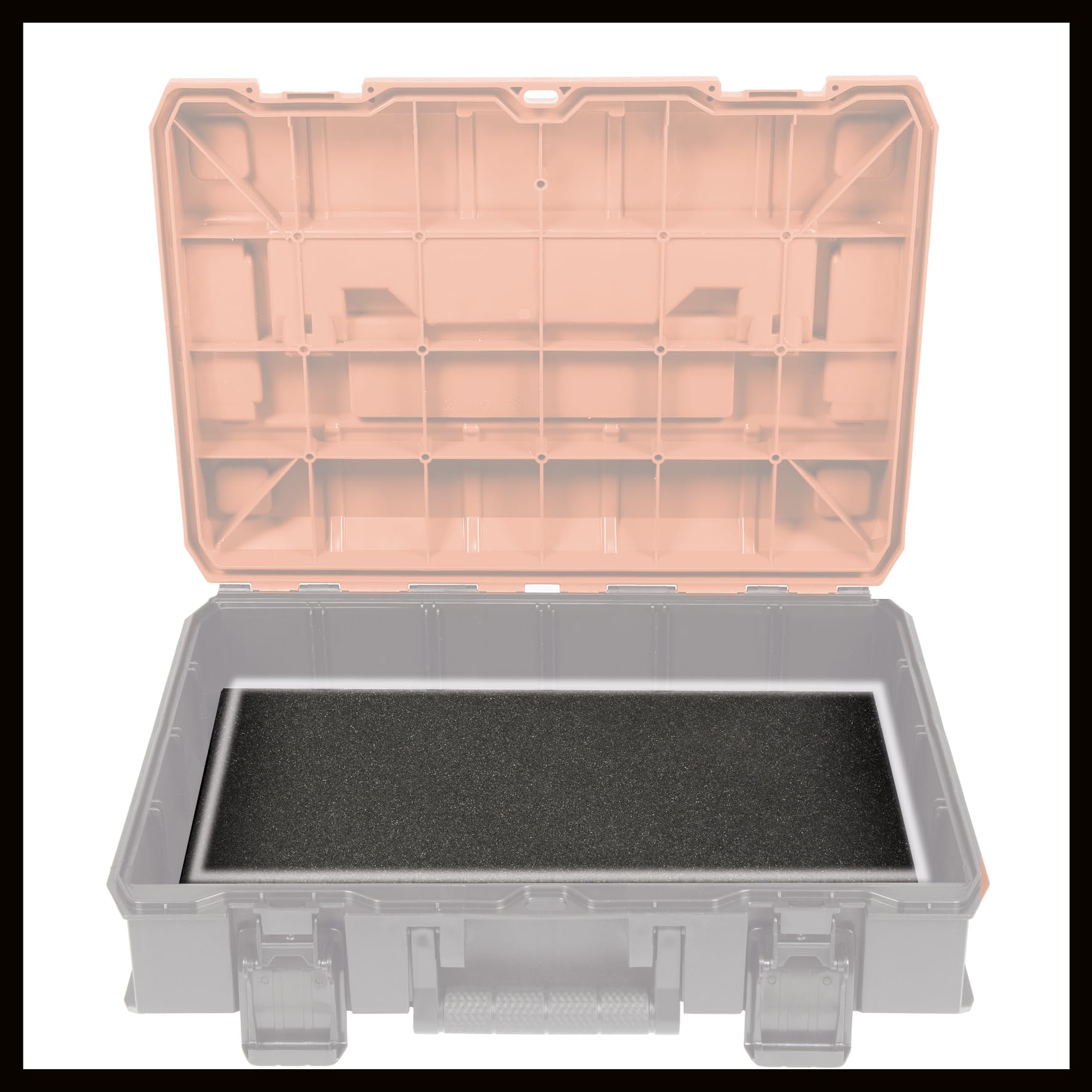 Original Einhell E-Case S-F Systemkoffer (max. 25 kg, universelle Aufbewahrung und Transport von Zubehör und Werkzeug, stapelbar, verknüpfbar, inkl. Schaumstoffeinlage)