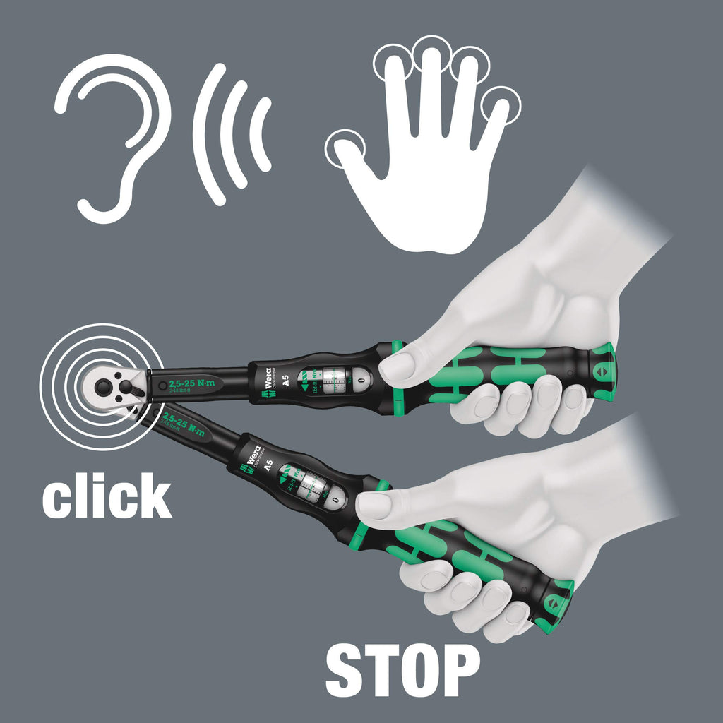 Wera 05130110001 Click-Torque A 6 Set 1 Drehmomentschlüssel-Satz