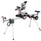 metabo Kappsäge KGS 305 M - 2000 W, 305 mm Schnittbreite, 110 mm Schnitttiefe - LED-Laserschnittführung, beidseitige Neigung, präzise und leistungsstark - Inkl. Maschinenständer KSU 401 und Zubehör
