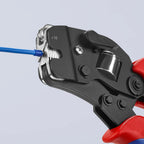 KNIPEX Selbsteinstellende Crimpzange für Aderendhülsen mit Fronteinführung in Blistermit Mehrkomponenten-Hüllen 190 mm, 97 53 09 SB