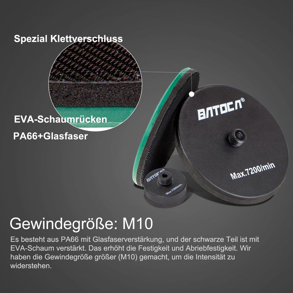 BATOCA S4 Profi Akku Poliermaschine,Rotierende&Orbitale,25mm/75mm Rückenplatte,Bürstenloser Motor,Mini Polier Kit,12V Akku Poliergerät mit 2 2.5Ah Batterien,2000-5500RPM,Scheinwerfer Aufbereitung Set