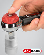 KS Tools Ratschen Drehmomentschlüssel 1/2 Zoll Drehknopf ERGOTORQUEprecision 516.1432 I 20-100 Nm I Mit Doppelskala in Nm und lbf•ft I Präzisions Schraubenschlüssel