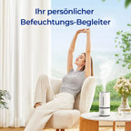 raydrop Luftbefeuchter für Schlafzimmer & Kinderzimmer, 1,7 L Leiser & Platzsparender Ultraschall-Raumbefeuchter für Baby & Pflanzen, Einfache Bedienung & Leicht zu Reinigen, Automatische Abschaltung