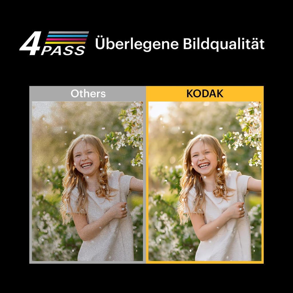 KODAK Dock Plus 4PASS Mobiler Fotodrucker (10x15cm) + 10 Blatts