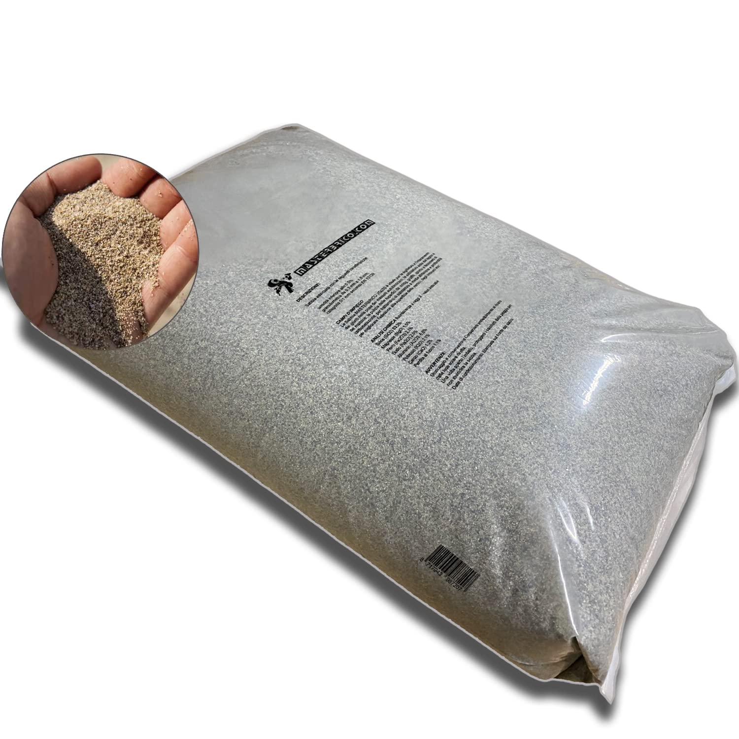 Sand für Sandstrahler, Sandstrahler, Vaga, 0,3 – 1,00 mm, 25 kg Säcke zum Sandstrahlen von Holz, Eisen, Wespen
