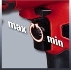 Einhell Schlagbohrmaschine TC-ID 550 E (550 W, Drehzahlregelelektronik, Drehzahlvorwahl, Rechts-/Linkslauf, Metall-Tiefenanschlag, Zusatzhandgriff)