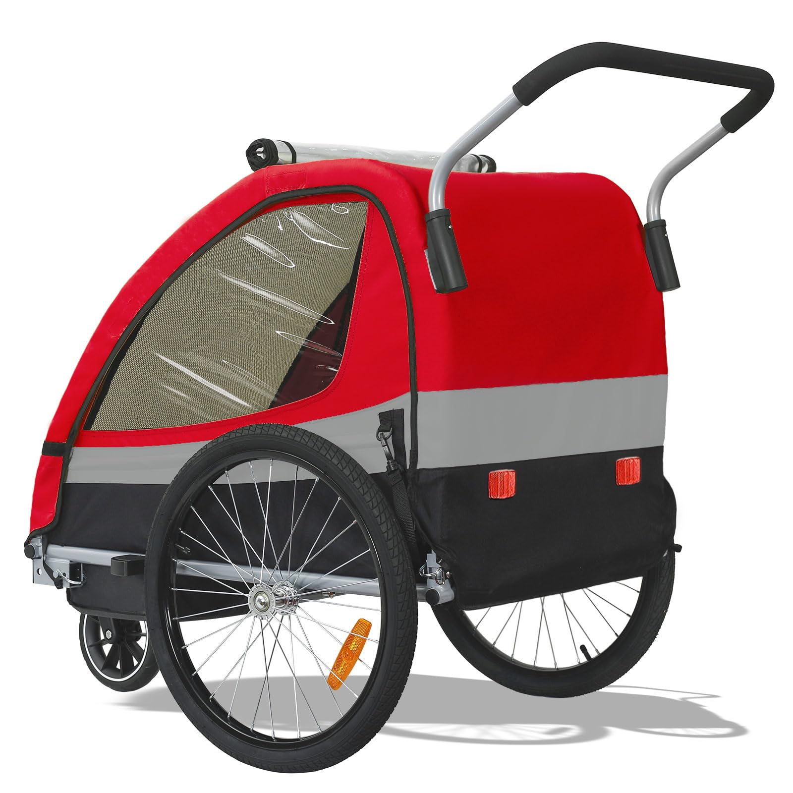 Tiggo Kinderanhänger Jogger 2 in 1 Kinderfahrradanhänger Fahrradanhänger Anhänger 50402