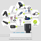 RoyPow KFZ Auto Power Supply Konverter Transformer 24W 12V2A AC zu DC Adapter 220V/240V zu 12V Auto Zigarettenanzünder Buchse