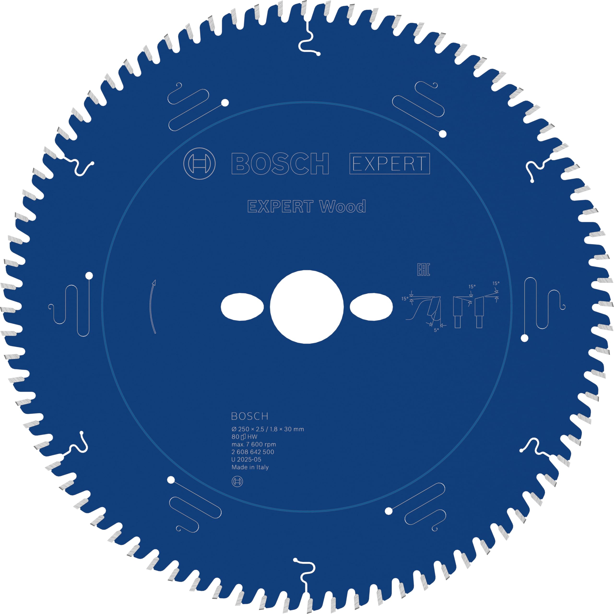 Bosch Accessories Bosch Professional Kreissägeblatt Expert for Wood zum Sägen in Holz für Tischkreissägen (Ø 250 mm)