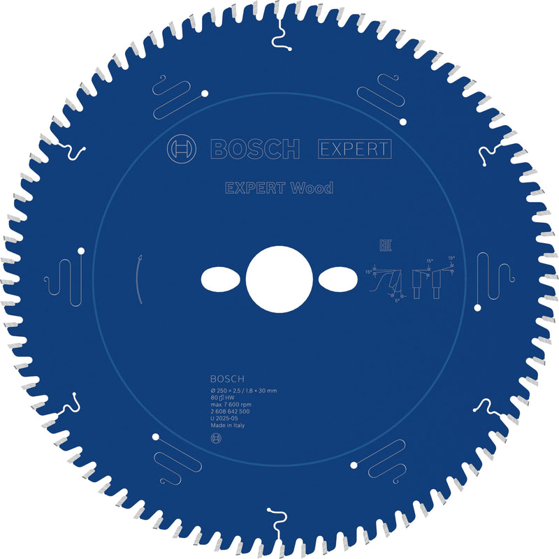 Bosch Accessories Bosch Professional Kreissägeblatt Expert for Wood zum Sägen in Holz für Tischkreissägen (Ø 250 mm)