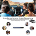 Foxpark Solar Kabellos Digital Rückfahrkamera Set (1080P), 3 Min. DIY Installation, Unterstützt 2 Kameras Funk mit 5" Monitor, IP69K Wasserdicht für Auto, SUV, Van, Wohnmobil