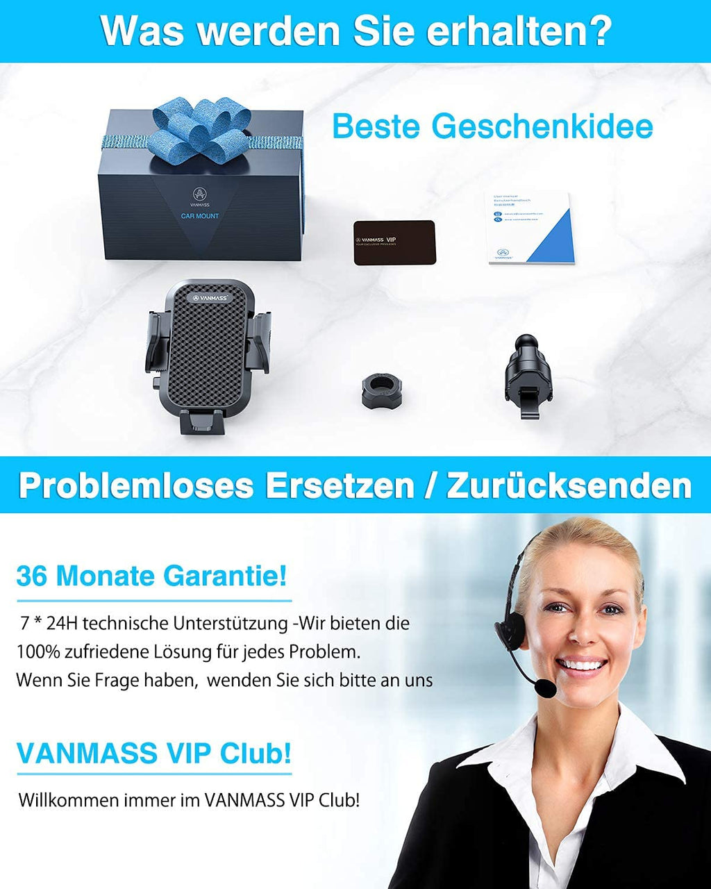 VANMASS 2026 Militärische Handyhalterung Auto Bombenfest Lüftungshaken Handy Halterung Auto Lüftung 100% Sicherer Griff Handyhalter 360°Drehbar Autohalterung Handy Auto für iPhone Samsung Smartphone