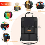 SURDOCA Autositz-Organizer – 4th Generation verbesserter Auto Rücksitz für bis zu 11-Zoll Tablet, 8 Taschen, Kinderspielzeug-Aufbewahrung, wasserdichter Rücksitzschutz für Kinder