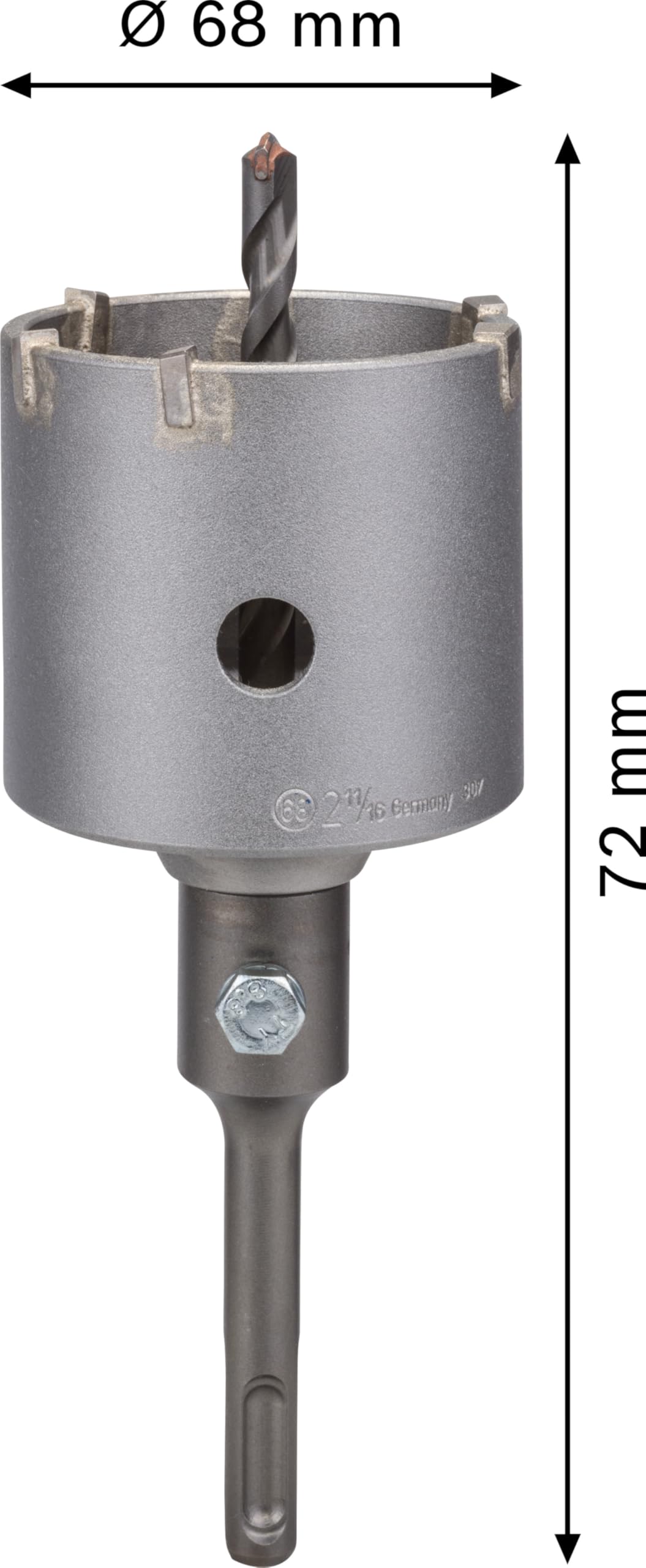 Bosch 3x PRO SDS plus-5 Core Cutter-Set (für Beton, Kalk- und Sandsteine, Ø 68 mm, Professional Zubehör Bohrhammer)