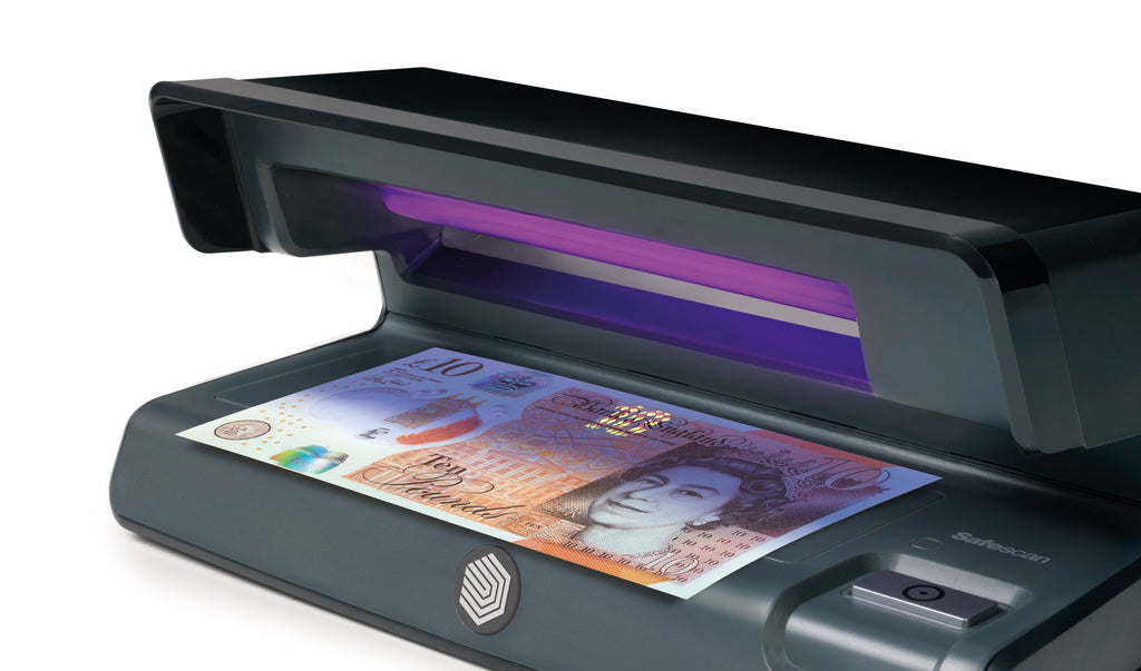 Safescan 50 UV Falschgeld-Detektor, der Banknoten, Kreditkarten und Ausweise überprüft - UV Geldprüfer für neue Scheine - Falschgeld-Scheinprüfer mit UV-Licht - UV-Licht-Geldprüfer Maschine