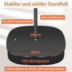 POLESTO Beamer ständer Projektor Halterung, Beamer Halterung Höhenverstellbar von 90-126cm mit 360°Winkelrotation, Platzsparend, Tragkraft bis zu 5kg, Kompatibel mit Beamern, Kameras, Handyhalterungen