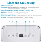 SHINCO Luftentfeuchter Elektrisch 10L,Raumentfeuchter mit Feuchtigkeitssensor,Energieeinsparung,Entfeuchter mit Aktivkohlefilter,Wäsche trocknen,Automatischer Neustart,Ablaufschlauch,45m³/15m²